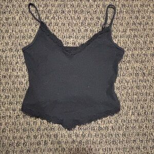 Elegant Black Lace Cami Top